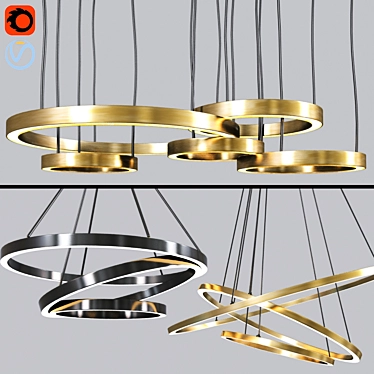 Modern Ceiling Light Set 32: 3dsmax & Vray / Corona / Obj Compatible 3D model image 1 