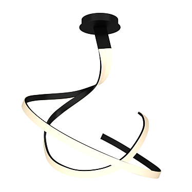 NUR Chandelier 5827: Elegant and Dimmable LED Lighting 3D model image 1 