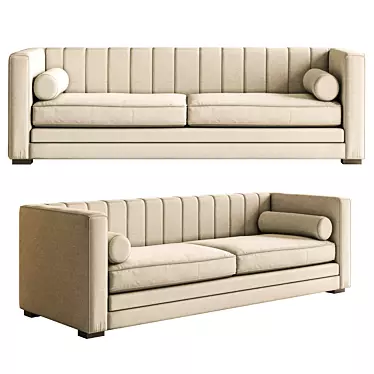 LuxDeco Aylott 3-Seater Sofa: Timeless Elegance for Every Home 3D model image 1 