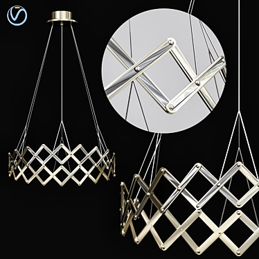 Zoom Chandelier - Illuminate Your Space with Vibrant Brilliance 3D model image 1 