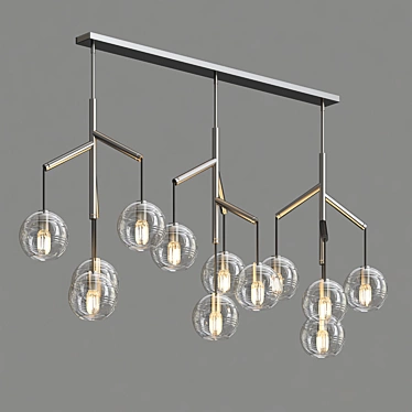 Elegant Sedona Chandelier by Tech Lighting 3D model image 1 