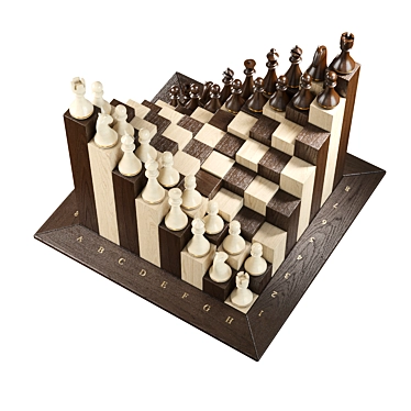 Strategic 3D Chess Set 3D model image 1 
