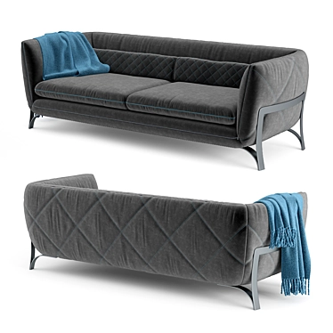 Luxurious Borzalino Athena Sofa: Comfort meets Elegance 3D model image 1 