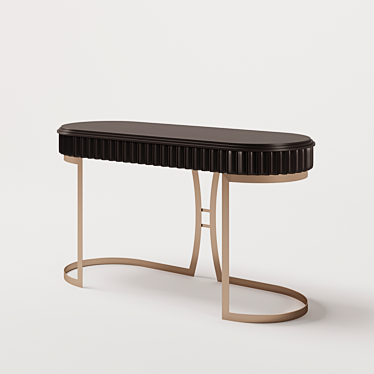 HERRINGBONE Metal Base Console 3D model image 1 