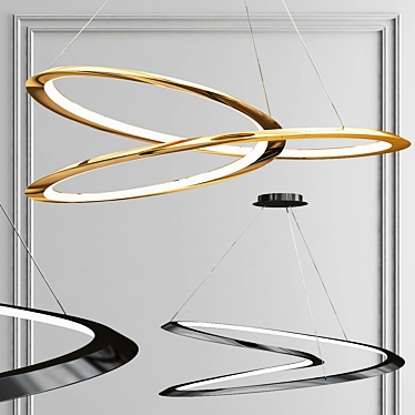 Sleek and Sophisticated: Kepler Pendant 3D model image 1 
