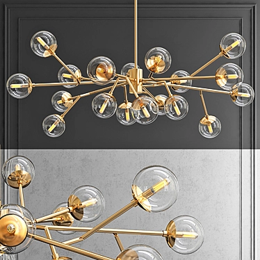 Dallas Chandelier: Modern Art-Style Lighting 3D model image 1 