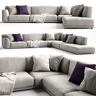 Paris Seoul Sofa: Elegant Comfort for Your Home 3D model image 1 