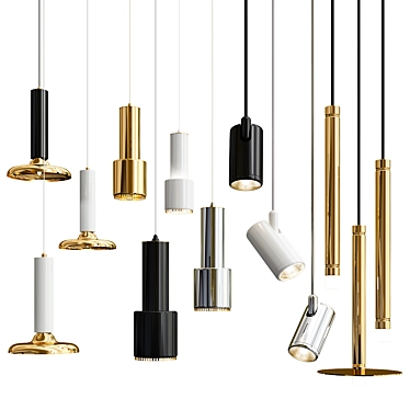 Elevate Your Space with Four Hanging Lights_28 3D model image 1 