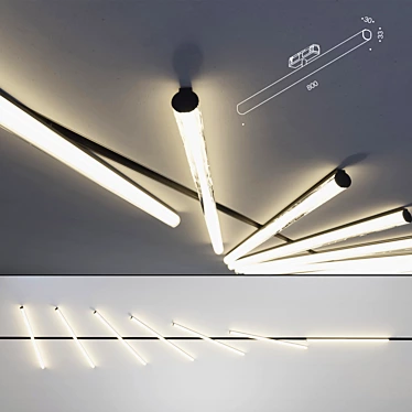 Infinity Line Tube: Stylish and Compact Lighting Solution 3D model image 1 