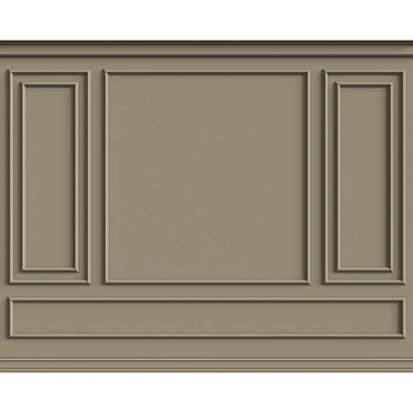 Elegant Wall Moulding Solution 3D model image 1 