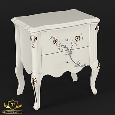 Elegant Bella Bedside Table 3D model image 1 