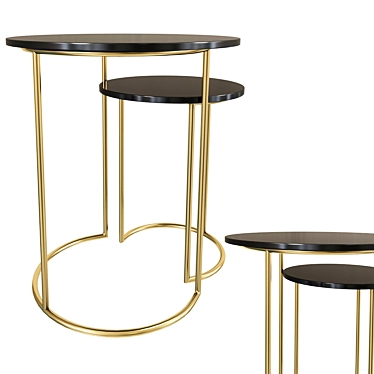Glam Nesting Coffee Tables 3D model image 1 