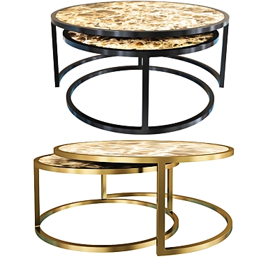 Versatile Ginny Nesting Tables 3D model image 1 