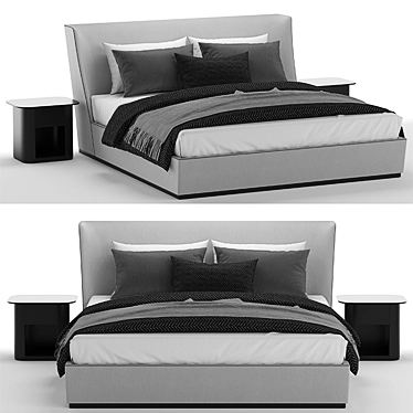 Sleek Vivien Bed: 3DMax Design 3D model image 1 