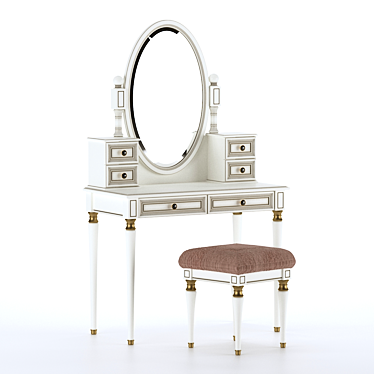 Title: Classic Style Dressing Table Set 3D model image 1 