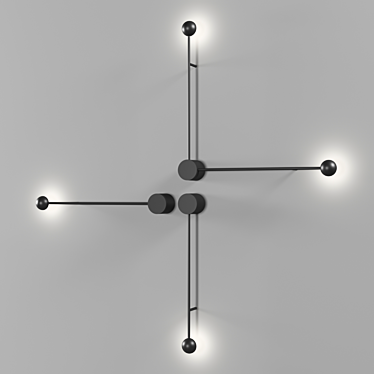 Sleek Modern Wall Light 3D model image 1 