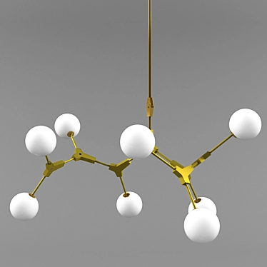 Modern Molecular Shaped Chandeliers 3D model image 1 