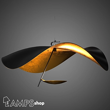 Elegant Lederam Manta Pendant 3D model image 1 