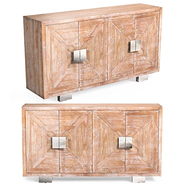 Baylor Washed Media Credenza 3D model image 1 