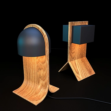 Modern Steel Table Lamp 3D model image 1 