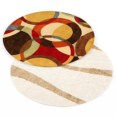 Round 1000mm Diameter Circle Rug 3D model image 1 