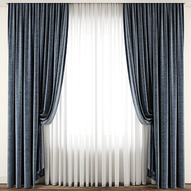 Detailed Curtain Model | 3ds max & Obj Archives 3D model image 1 