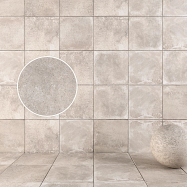 UNIKA Ecru Wall Tiles 3D model image 1 