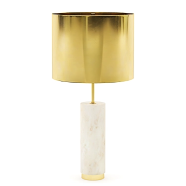 Elegant Brass York Table Lamp 3D model image 1 
