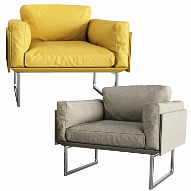 Stylish Cassina-3 Sofa 3D model image 1 