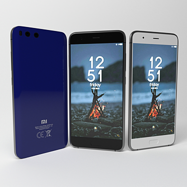 Xiaomi Mi-6: High-Poly Model 3D model image 1 