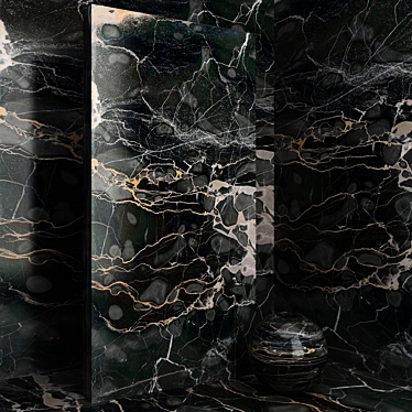 Elegant White Marble Slab 3D model image 1 