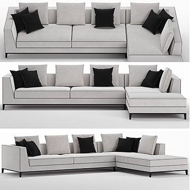 Maxalto Lucrezia Customizable Sofa 3D model image 1 
