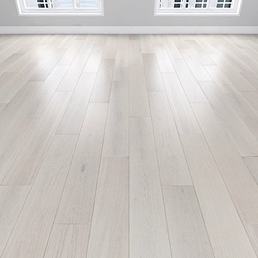 White Oak Parquet: Herringbone, Linear, Chevron 3D model image 1 