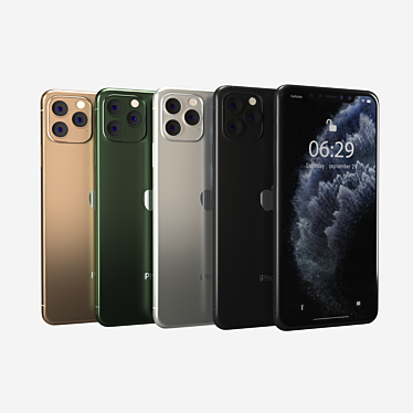 Sleek iPhone 11 Pro & Pro Max 3D model image 1 