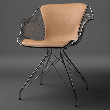 Wire Dining Chair 3D model image 1 