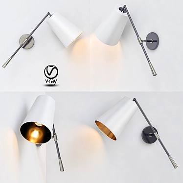 Elegant Andro Wall Light 3D model image 1 