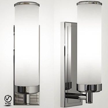 Elegant Glow: Henri Bathroom Light 3D model image 1 