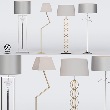 Elegant Heathfield Floor Lamp. 3D model image 1 