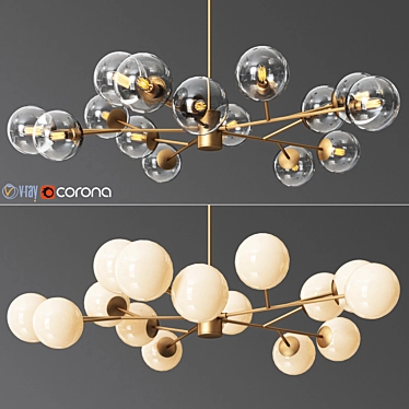 Orion 15-Light Pendant: Stunning Illumination for Modern Spaces 3D model image 1 