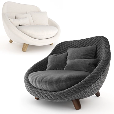 Moooi Love High Back Sofá - Luxurious Armchair 3D model image 1 