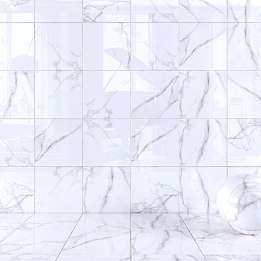 Flaviker Supreme Royal Statuario Wall & Floor Tiles 3D model image 1 