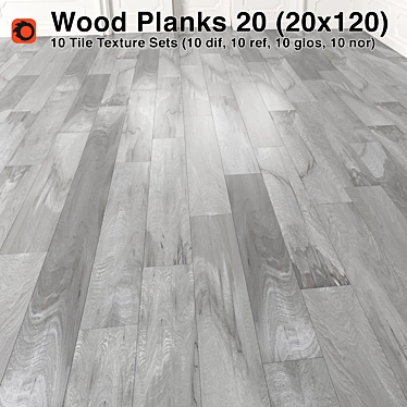 Plank Wood Flooring - Premium Quality 3D model image 1 