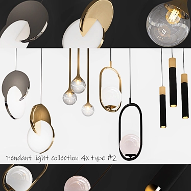Elegant Pendant Light Collection 3D model image 1 