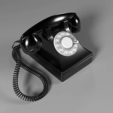 Retro Dial Phone 3D model image 1 