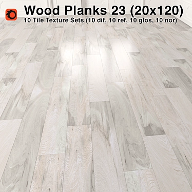 Premium Plank Wood Floor - 23 3D model image 1 