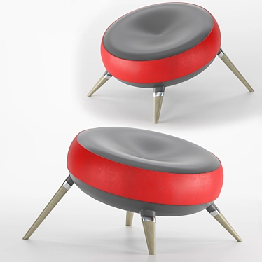 Modern Round Chair: Soft Comfort Collection 3D model image 1 