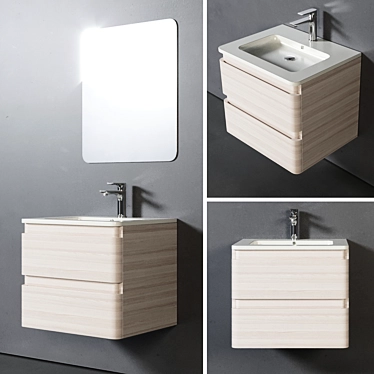 Modern Coria 60cm Bathroom Set 3D model image 1 