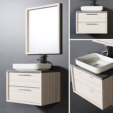 Indiana 70cm: Stylish Bathroom Furniture 3D model image 1 