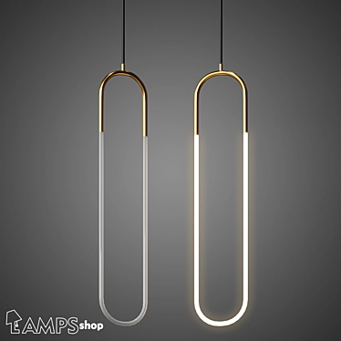 Elegant Circle Chandelier 3D model image 1 