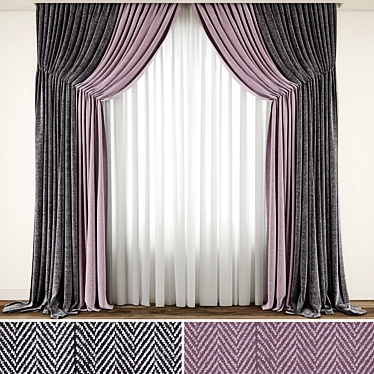 Detailed Curtain Model | 3ds Max & Obj 3D model image 1 